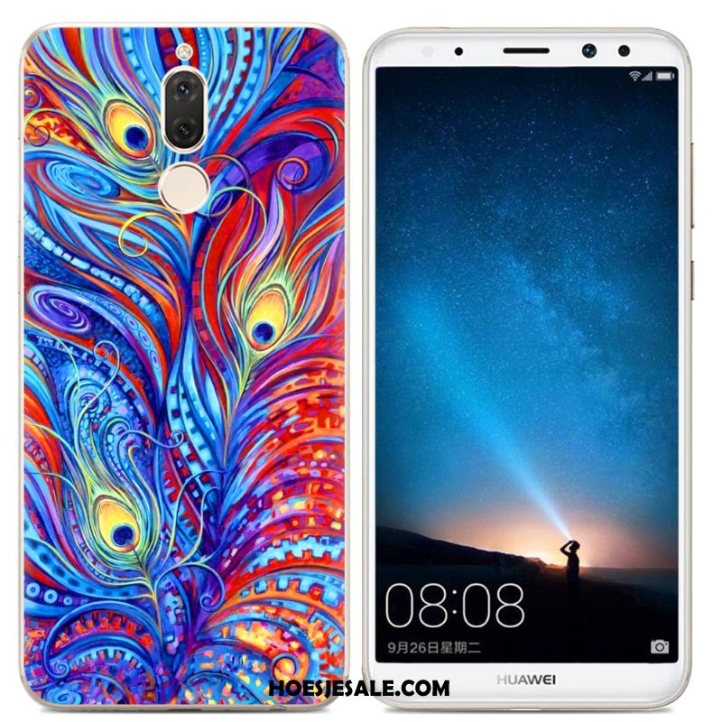 Huawei Mate 10 Lite Hoesje Hoes Scheppend Trend Geel Mobiele Telefoon Kopen