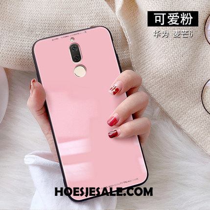 Huawei Mate 10 Lite Hoesje Mobiele Telefoon Bescherming Hoes Zwart Glas Goedkoop