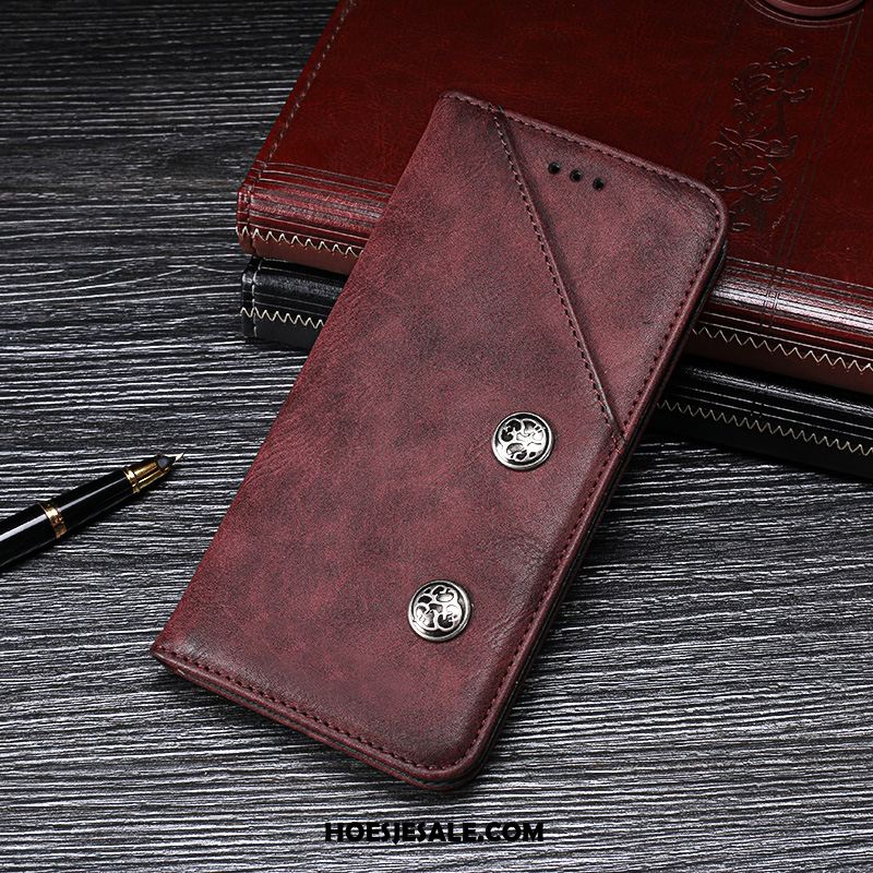 Huawei Mate 10 Pro Hoesje Hoes Anti-fall Bescherming Leren Etui Vintage Korting