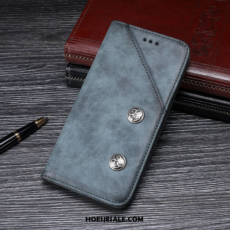 Huawei Mate 10 Pro Hoesje Hoes Anti-fall Bescherming Leren Etui Vintage Korting