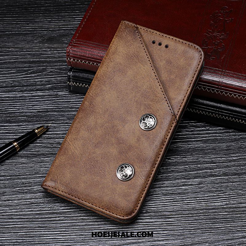 Huawei Mate 10 Pro Hoesje Hoes Anti-fall Bescherming Leren Etui Vintage Korting