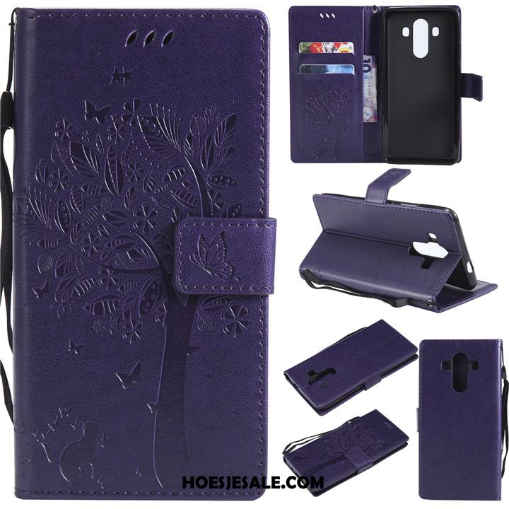 Huawei Mate 10 Pro Hoesje Purper Mobiele Telefoon Bescherming Clamshell Leren Etui Aanbiedingen