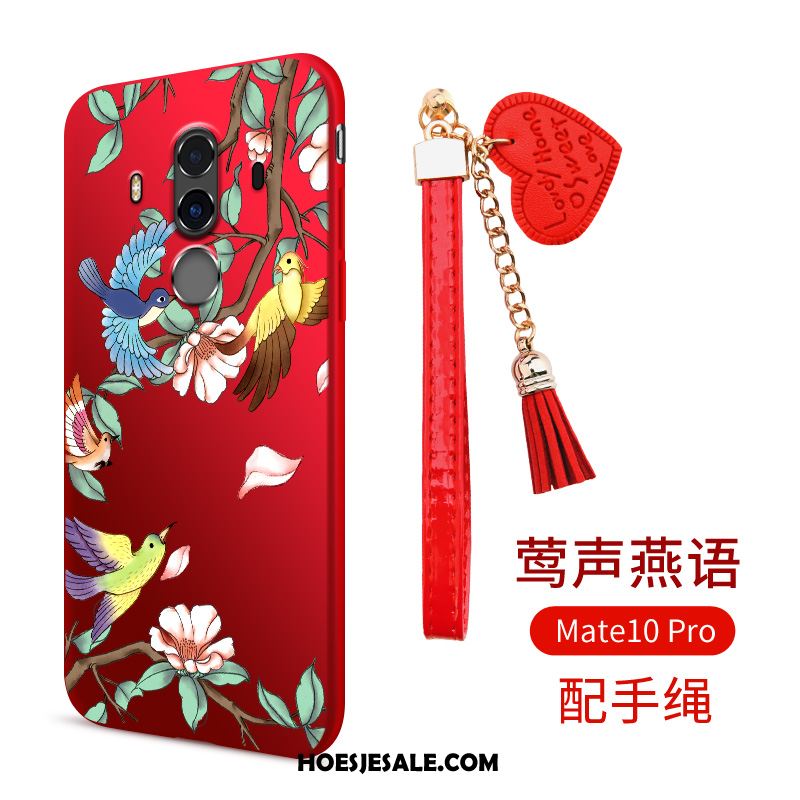 Huawei Mate 10 Pro Hoesje Ring Trend Rood Zacht Mobiele Telefoon Goedkoop