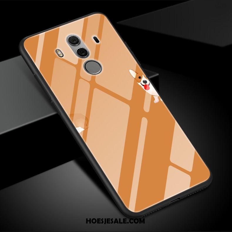 Huawei Mate 10 Pro Hoesje Tempereren Geel Glas Spotprent Hoes Sale