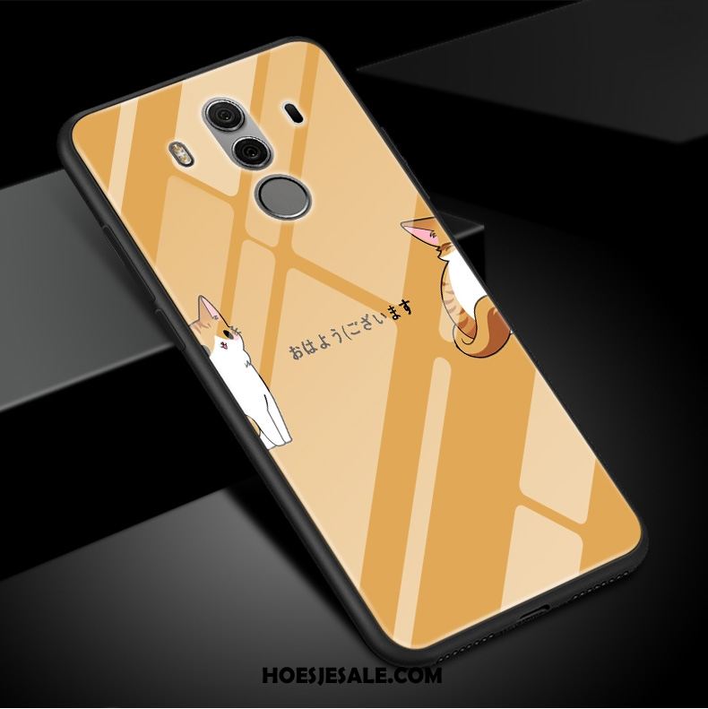 Huawei Mate 10 Pro Hoesje Tempereren Geel Glas Spotprent Hoes Sale