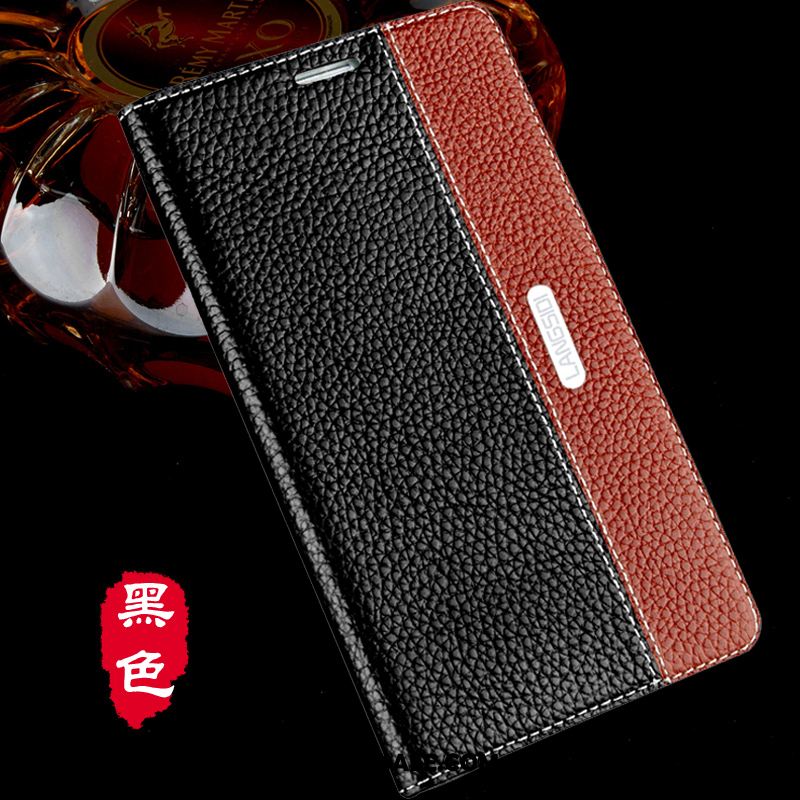 Huawei Mate 10 Pro Hoesje Zwart Leren Etui Mobiele Telefoon Folio Patroon Online