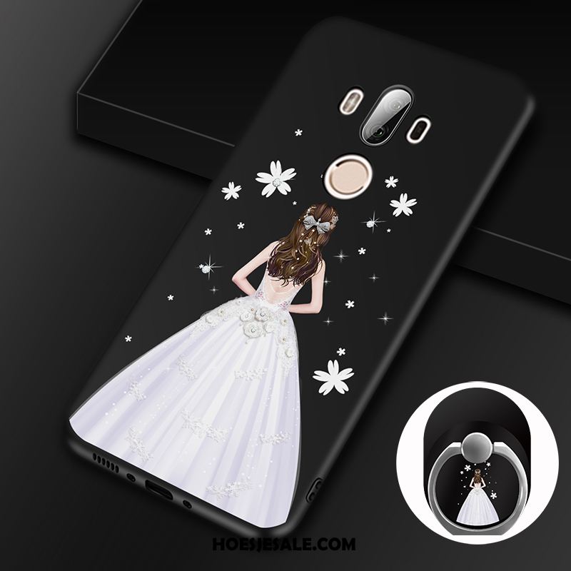Huawei Mate 10 Pro Hoesje Zwart Zacht Skärmskydd Trend Hoes Goedkoop