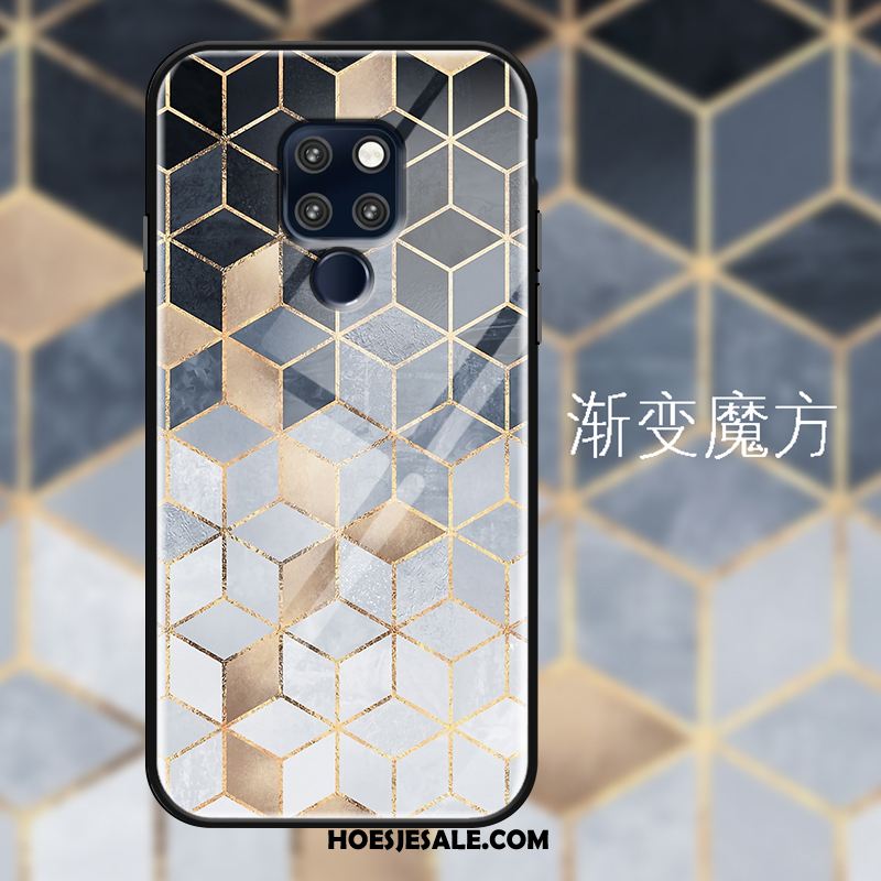 Huawei Mate 20 Hoesje Anti-fall Wit Bescherming Mobiele Telefoon Gehard Glas Goedkoop