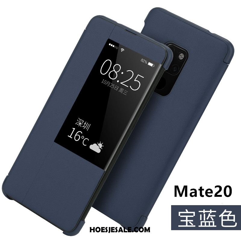 Huawei Mate 20 Hoesje Clamshell Anti-fall Mobiele Telefoon Echt Leer Bescherming Kopen