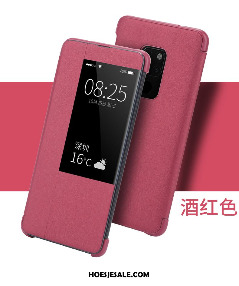 Huawei Mate 20 Hoesje Clamshell Anti-fall Mobiele Telefoon Echt Leer Bescherming Kopen