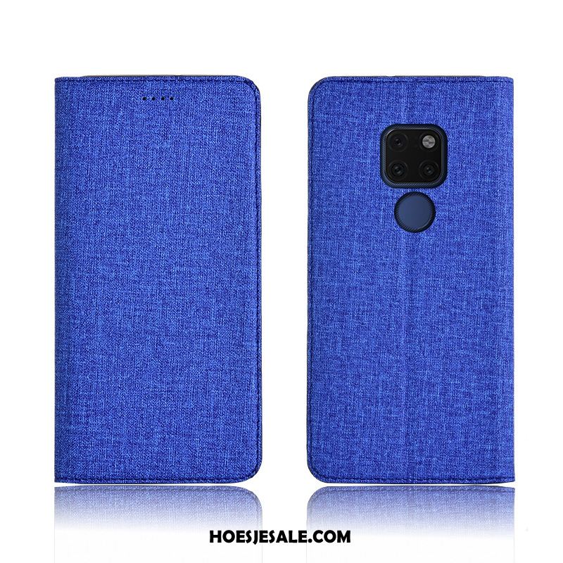 Huawei Mate 20 Hoesje Folio Katoen En Linnen Anti-fall Siliconen Hoes Online