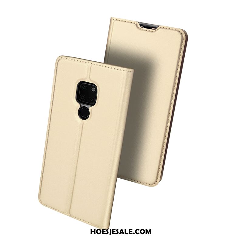 Huawei Mate 20 Hoesje Nieuw Clamshell Kaart Anti-fall Goud Goedkoop