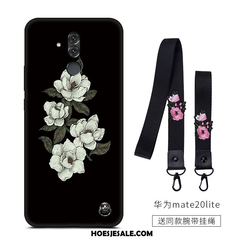 Huawei Mate 20 Lite Hoesje Anti-fall Bloemen All Inclusive Scheppend Geel Sale