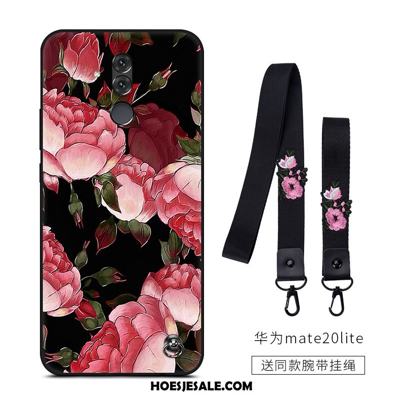 Huawei Mate 20 Lite Hoesje Anti-fall Bloemen All Inclusive Scheppend Geel Sale