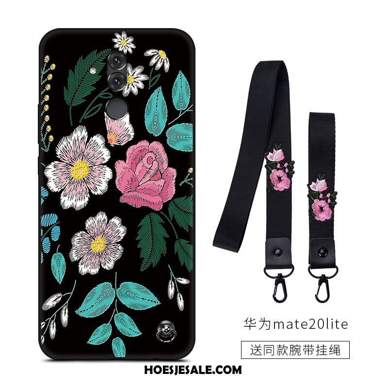 Huawei Mate 20 Lite Hoesje Anti-fall Bloemen All Inclusive Scheppend Geel Sale