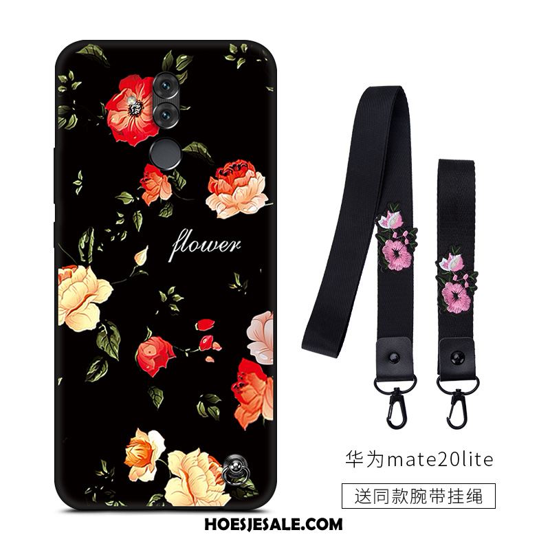 Huawei Mate 20 Lite Hoesje Anti-fall Bloemen All Inclusive Scheppend Geel Sale