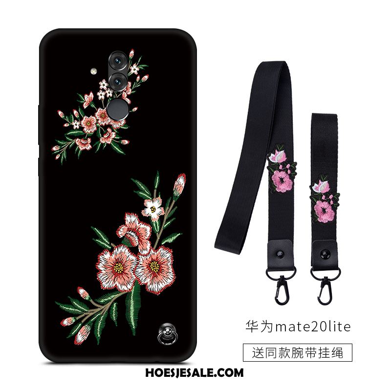 Huawei Mate 20 Lite Hoesje Anti-fall Bloemen All Inclusive Scheppend Geel Sale