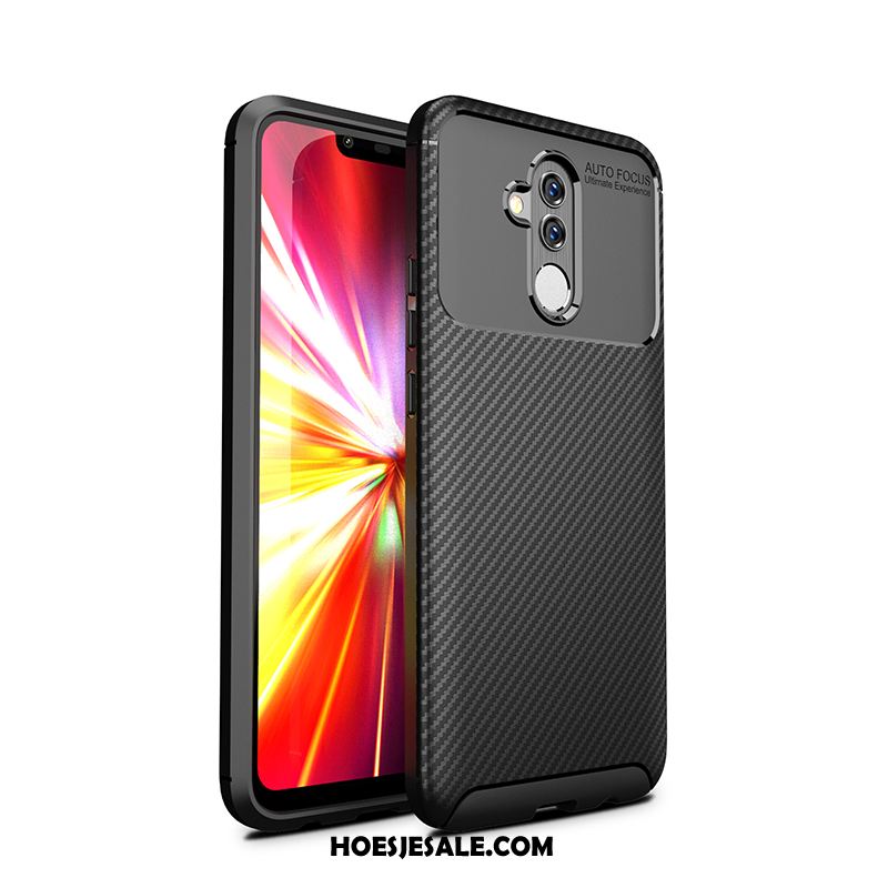 Huawei Mate 20 Lite Hoesje Fiber Patroon Bescherming Zacht Diepe Kleur Kopen