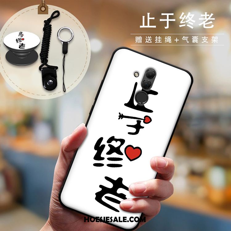 Huawei Mate 20 Lite Hoesje Hoes Zacht Wit Hanger Anti-fall Sale