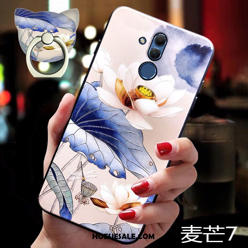 Huawei Mate 20 Lite Hoesje Persoonlijk Blauw Trendy Merk Ondersteuning Scheppend Goedkoop