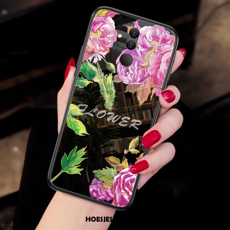 Huawei Mate 20 Lite Hoesje Trend Bloemen Blauw Vintage Bescherming Aanbiedingen