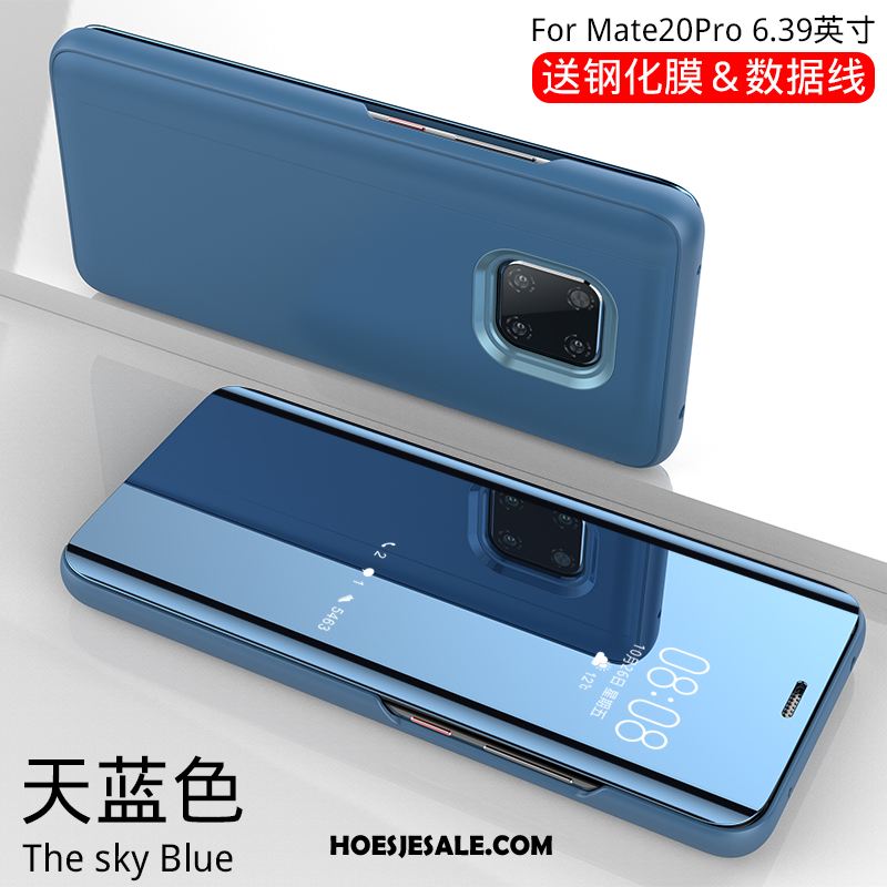 Huawei Mate 20 Pro Hoesje Anti-fall All Inclusive Zilver Clamshell Spiegel Kopen