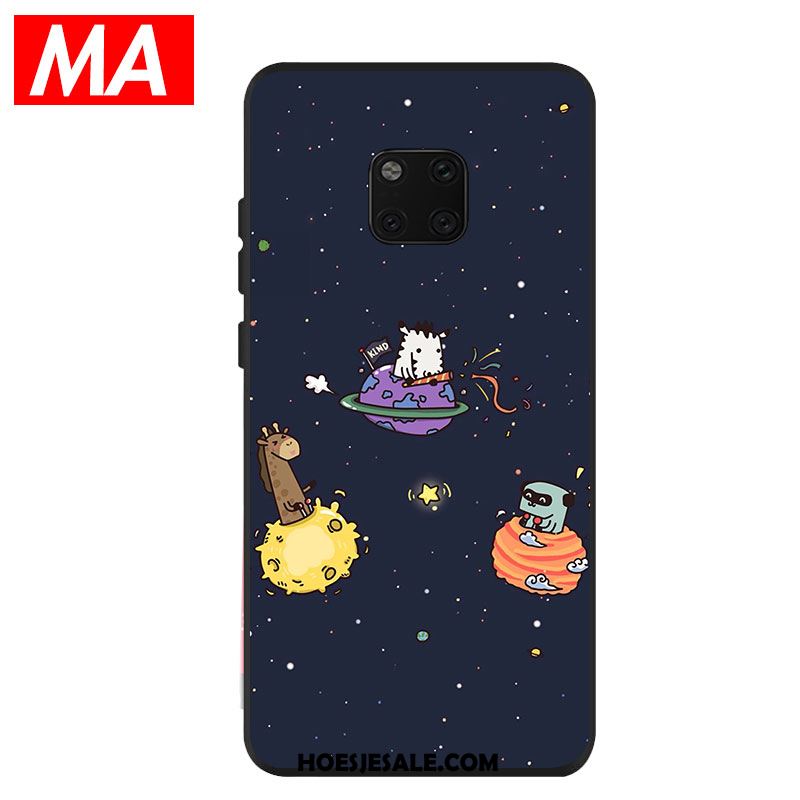 Huawei Mate 20 Pro Hoesje Hoes Blauw Mooie Abstract Spotprent Korting