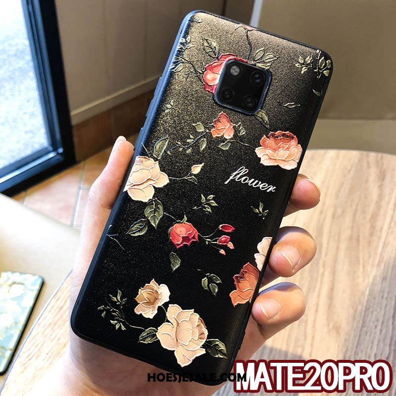 Huawei Mate 20 Pro Hoesje Hoes Groen Siliconen Reliëf Schrobben Sale