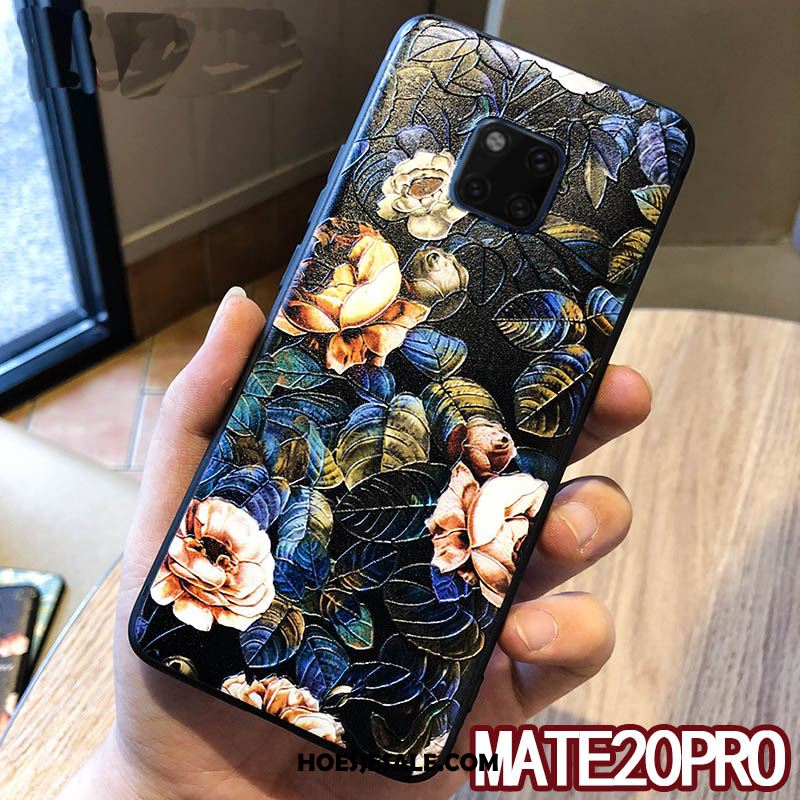 Huawei Mate 20 Pro Hoesje Hoes Groen Siliconen Reliëf Schrobben Sale