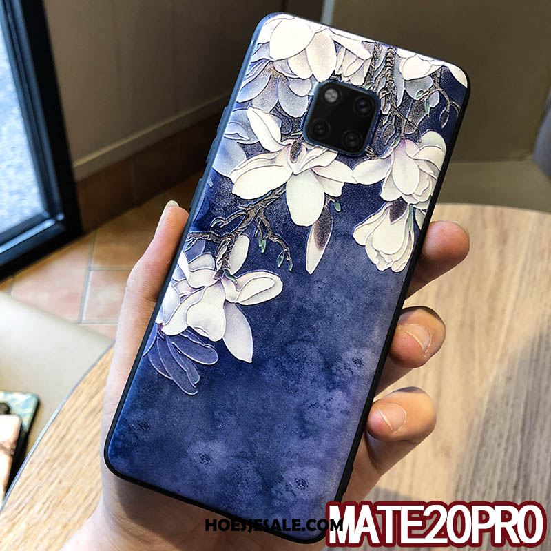 Huawei Mate 20 Pro Hoesje Hoes Groen Siliconen Reliëf Schrobben Sale