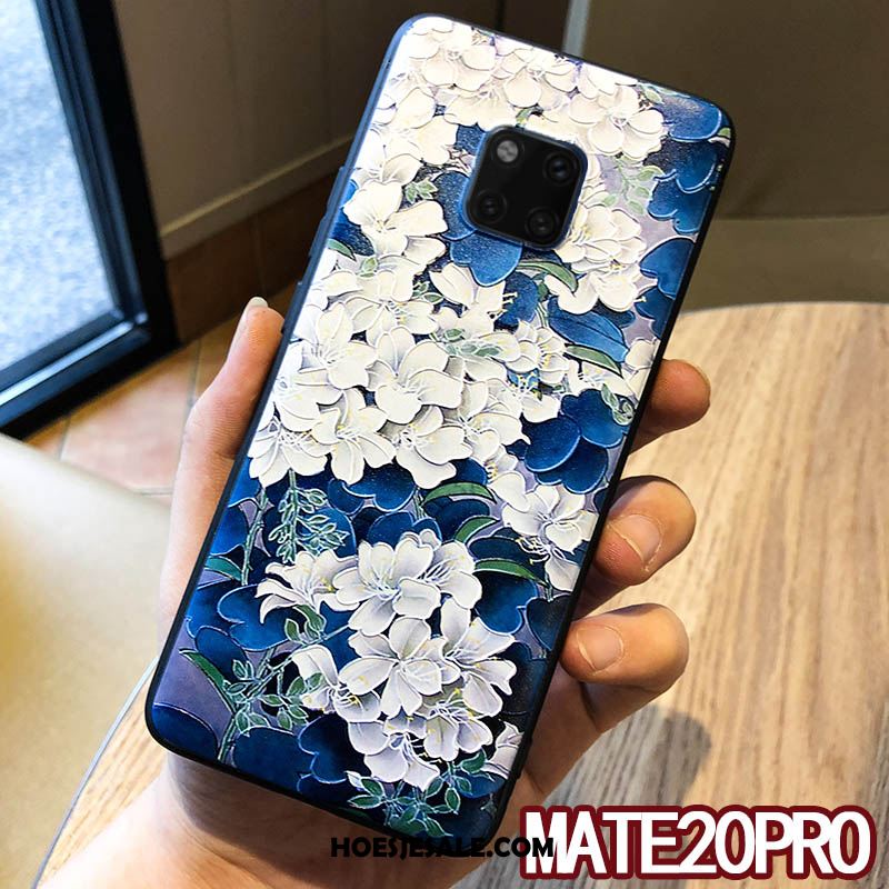 Huawei Mate 20 Pro Hoesje Hoes Groen Siliconen Reliëf Schrobben Sale