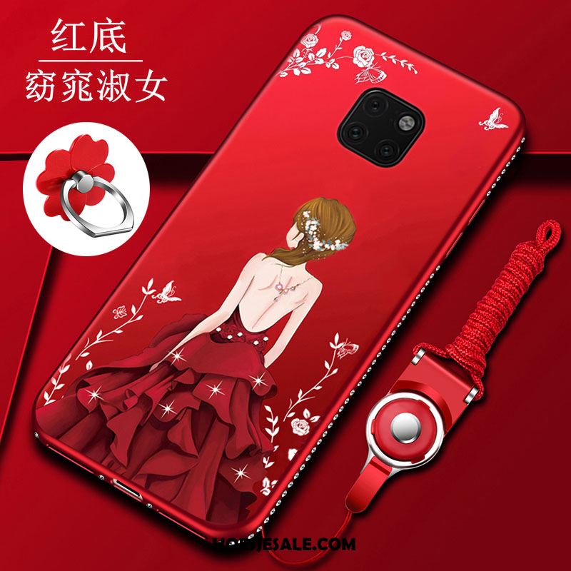 Huawei Mate 20 Pro Hoesje Hoes Mobiele Telefoon Bescherming Rood Schrobben Sale