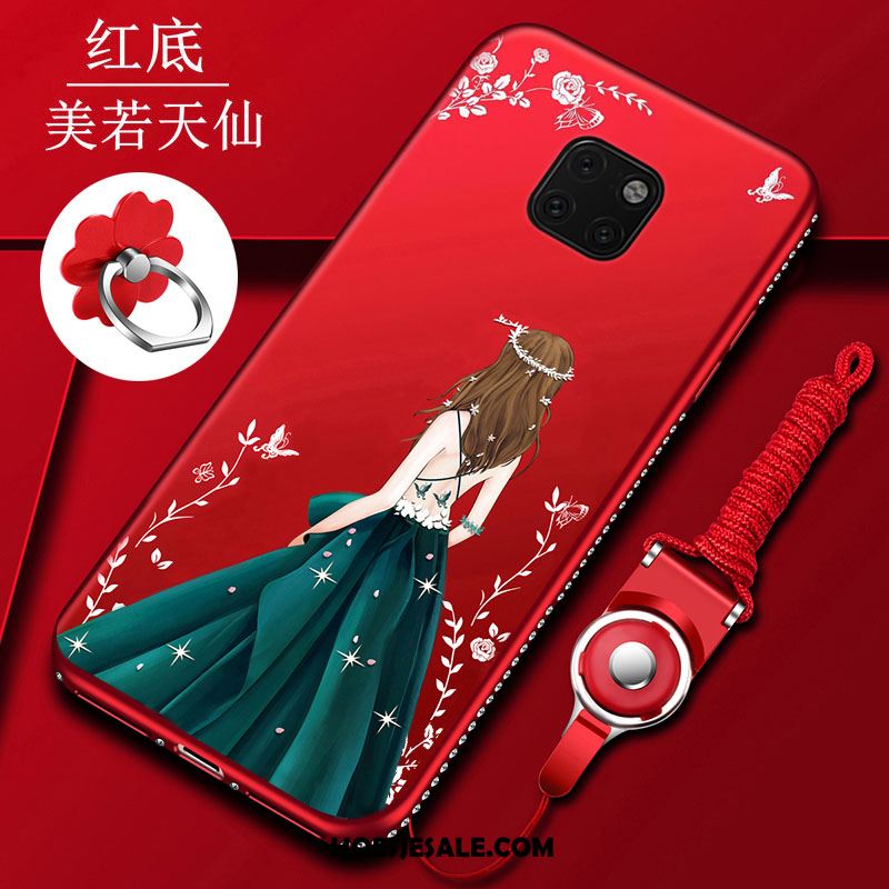 Huawei Mate 20 Pro Hoesje Hoes Mobiele Telefoon Bescherming Rood Schrobben Sale