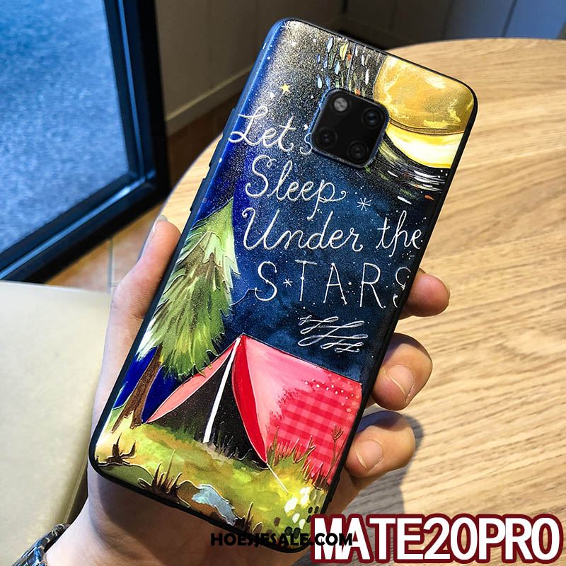 Huawei Mate 20 Pro Hoesje Purper Hanger Anti-fall Siliconen Bescherming Goedkoop