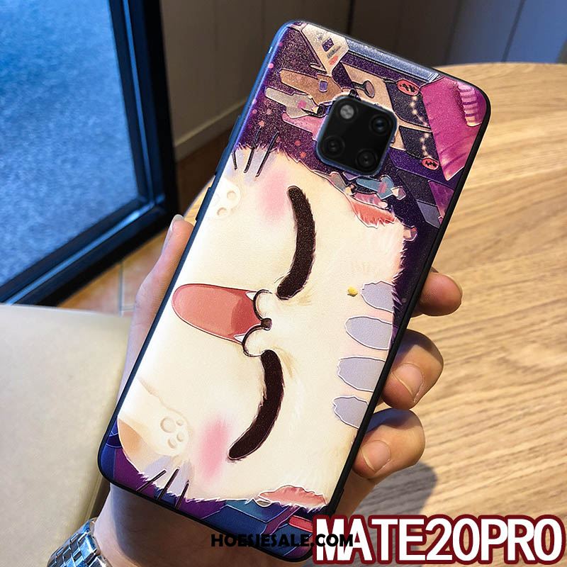 Huawei Mate 20 Pro Hoesje Purper Hanger Anti-fall Siliconen Bescherming Goedkoop