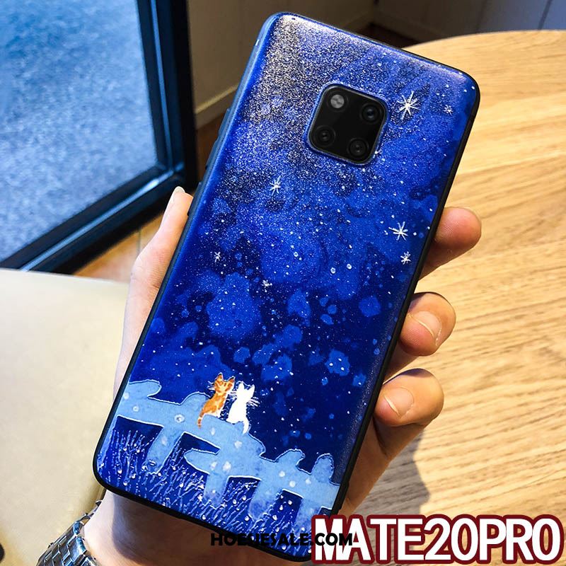 Huawei Mate 20 Pro Hoesje Purper Hanger Anti-fall Siliconen Bescherming Goedkoop