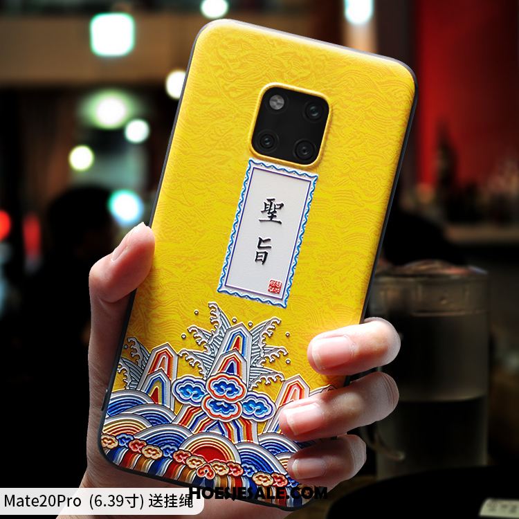 Huawei Mate 20 Pro Hoesje Schrobben Anti-fall Trendy Merk Mobiele Telefoon Zwart Kopen