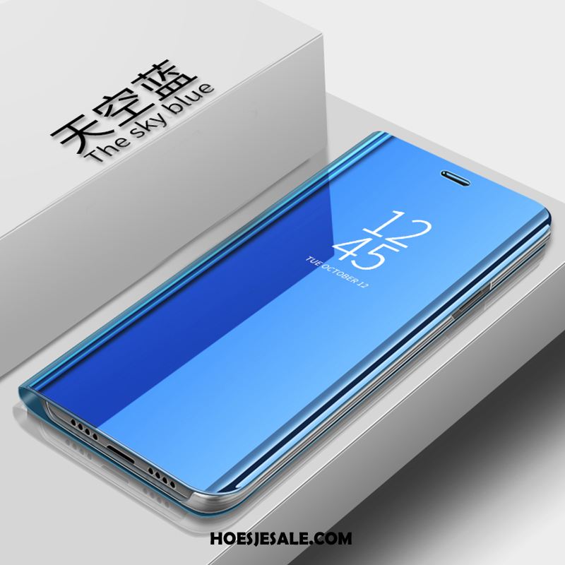 Huawei Mate 20 X Hoesje Folio Spiegel Leren Etui Mobiele Telefoon Purper Online