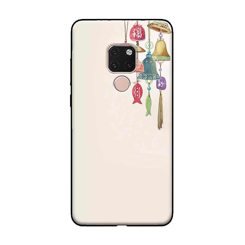 Huawei Mate 20 X Hoesje Kunst Wit Siliconen Vintage Karper Sale