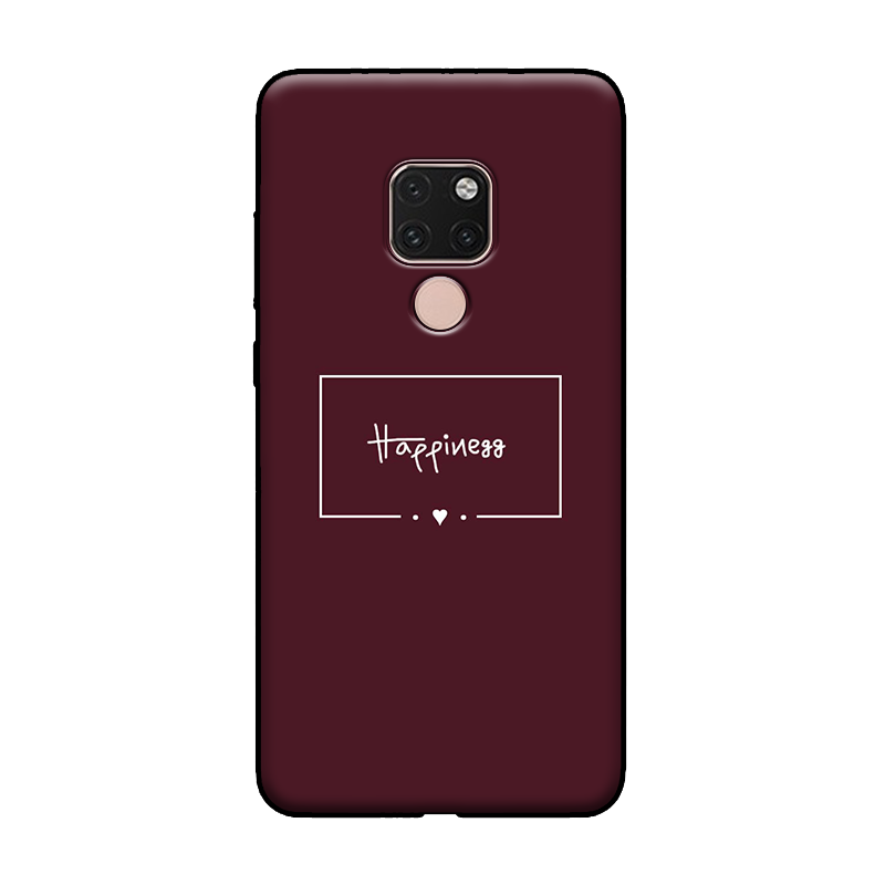 Huawei Mate 20 X Hoesje Schrobben Trend Siliconen Letter Rood Sale