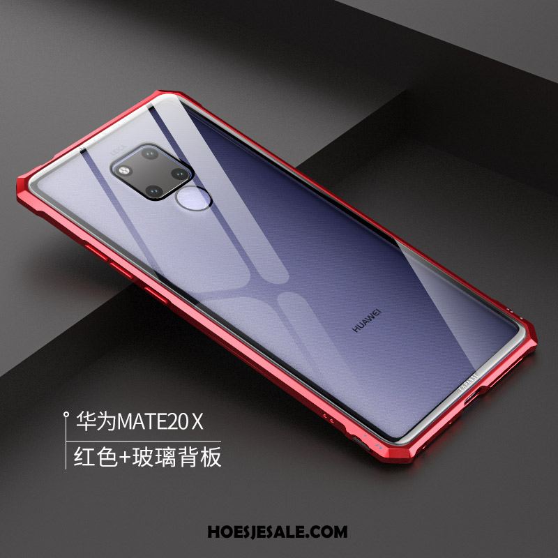 Huawei Mate 20 X Hoesje Tempereren Net Red Doorzichtig Trendy Merk Goud Aanbiedingen