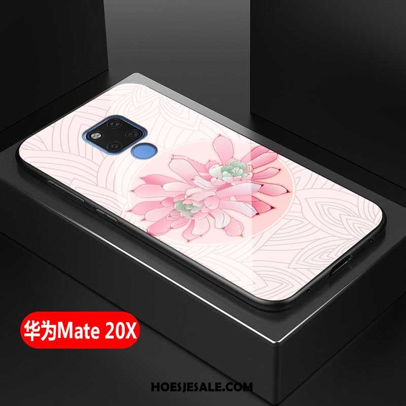 Huawei Mate 20 X Hoesje Wit Vers Gehard Glas Mobiele Telefoon Eenvoudige Kopen