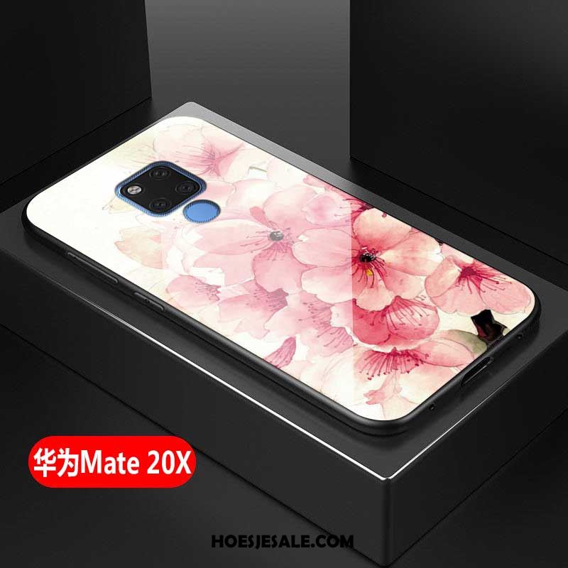 Huawei Mate 20 X Hoesje Wit Vers Gehard Glas Mobiele Telefoon Eenvoudige Kopen