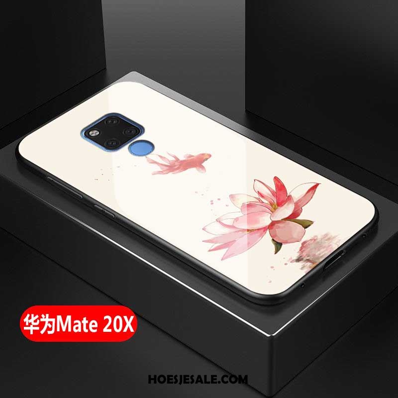 Huawei Mate 20 X Hoesje Wit Vers Gehard Glas Mobiele Telefoon Eenvoudige Kopen