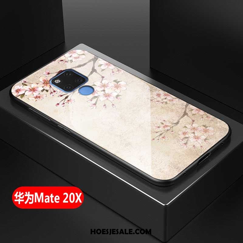 Huawei Mate 20 X Hoesje Wit Vers Gehard Glas Mobiele Telefoon Eenvoudige Kopen