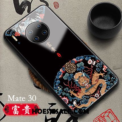 Huawei Mate 30 Hoesje Chinese Stijl Glas Mobiele Telefoon Echte Wit Online