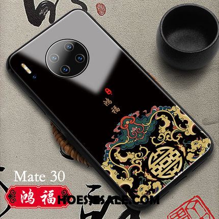 Huawei Mate 30 Hoesje Chinese Stijl Glas Mobiele Telefoon Echte Wit Online
