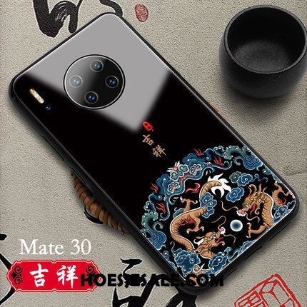 Huawei Mate 30 Hoesje Chinese Stijl Glas Mobiele Telefoon Echte Wit Online