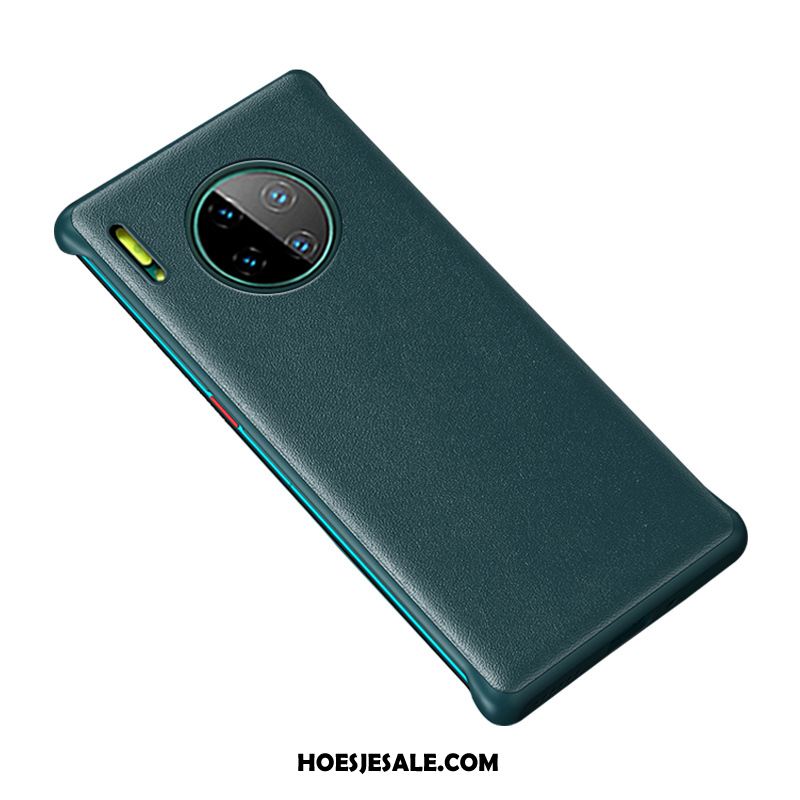 Huawei Mate 30 Hoesje Echt Leer Hoes Anti-fall Zwart All Inclusive Aanbiedingen