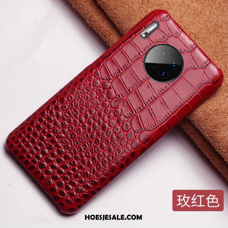 Huawei Mate 30 Hoesje Leer Bescherming Echt Leer Classic Mobiele Telefoon Sale